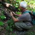 Philippe photgraphing an Amanita